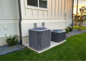 Two air conditioning units outside of Louisville, CO, home.