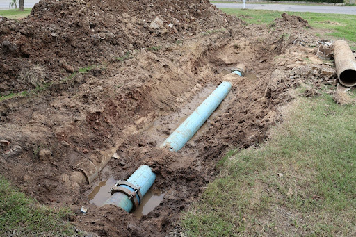 Underground sewer pipe